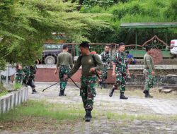 Jelang Ramadhan Kodim 1013/Mtw Karya Bakti Bersihkan Masjid dan Mushola