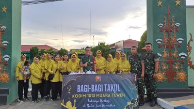 Kodim 1013 Muara Teweh Gelar Aksi Berbagi Takjil Gratis